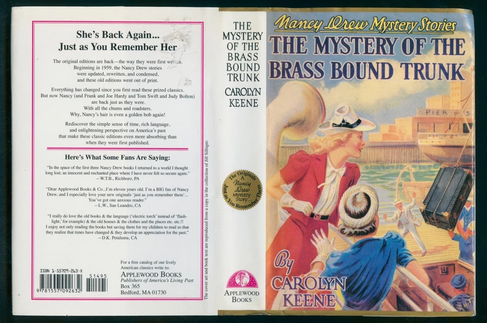 1st Edition NANCY DREW #17 "The Mystery of the Brass Bound Trunk" w/DJ APPLEWOOD - Image 1 of 1
