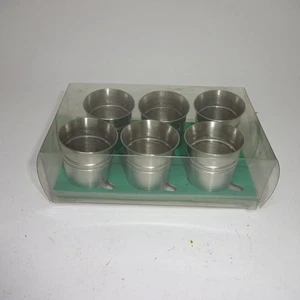 6 Zinnbecher Becher aus Zinn für Schnaps - Bild 1 von 4