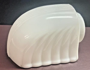 Vintage White Glass Art Deco Goose Neck Lamp or Fixture glass shade - Picture 1 of 8