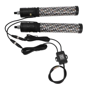 ˘2pcs 12‑24V RGB LED Whip Light Waterproof App Remote Control 366 Modes Chasing - Picture 1 of 12