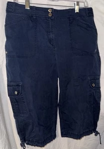 "Bermudas cortas Jones New York talla 10 azules elásticas mezcla de algodón entrepierna de 15,5""" - Imagen 1 de 8