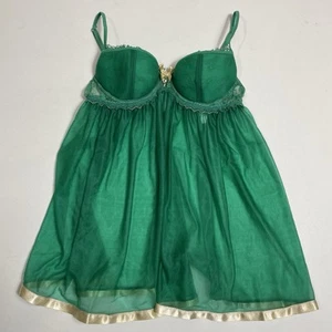 Victoria's Secret Sexy Little Things Babydoll Negligee 34B Green - Picture 1 of 9