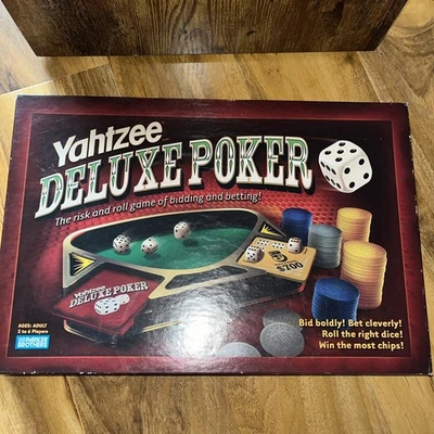 Yahtzee Deluxe Poker Game Parker Brothers Hasbro 2005 - Image 1 of 4