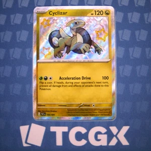 Pokemon - Cyclizar - 195/091 - SV: Paldean Fates - Holo - Brillante Raro Casi Nuevo - Imagen 1 de 1