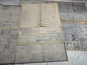 CHARLES BESLY 372 SCHLEIFER WERKZEUGMASCHINE ZEICHNUNGEN DIAGRAMME TECHNISCHE BLAUDRUCKE - Bild 1 von 8