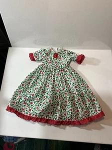 Handgefertigtes Stechpalmenblatt Weihnachten Feiertag Kleid für 18" Puppen passt American Girl NEU - Bild 1 von 6