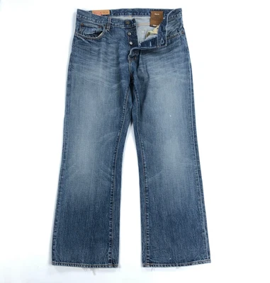 GAP 1969 Jeans Men 34x30 Boot Cut Fit Original Denim Pants Distressed Button Fly - Image 1 of 4