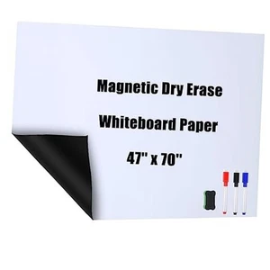 Magnetisches trocken abwischbares Whiteboard Kontaktpapier Whiteboard Wandpapier 47 x 70 Zoll - Bild 1 von 7