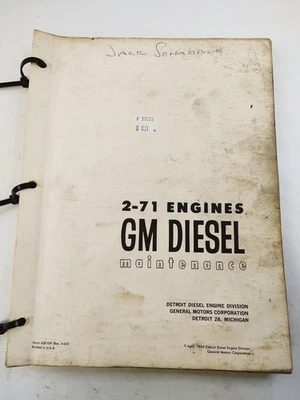 Manual de mantenimiento diésel GM 2-71 motores Foto 1 de 4