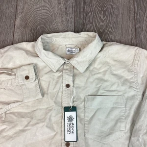 Alpine Design Womens Corduroy Shirt Jacket Morning Haze Organic Cotton L NEW - Picture 1 of 6
