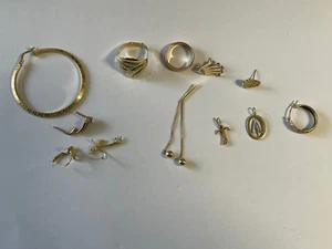 Konvolut Bruch Gold Altschmuck 585 14K Altgold Schmelzgold - Bild 1 von 8
