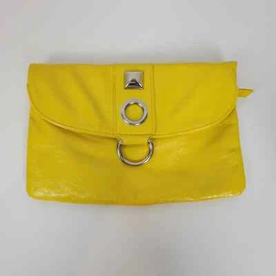 Apt. 9 Mujeres Bolso de Mano Bolso sin asas 10" x 6" Amarillo Moda Cuero Bolsa Bolso Foto 1 de 4