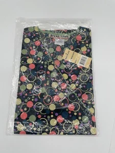 Green Town Kreis und Punkte Krankenschwester Uniform Tops Peeling 948-CRDT Größe Small - Bild 1 von 2