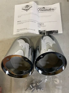 NATIONAL CYCLE PEACEMAKER EXHAUST SLASH CUT REPLACEMENT  TIP SET - 4" -NEW - Picture 1 of 5