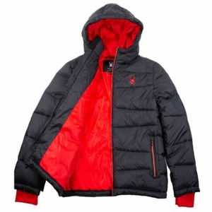 Spyder Boys Water Resistant Hooded Puffer Jacket Black XS 5/6 - Picture 1 of 7