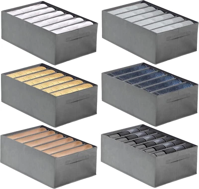 6 Pezzi Organizer Armadio Salvaspazio Impilabile, Contenitori Pieghevoli per Pan - Immagine 1 di 4