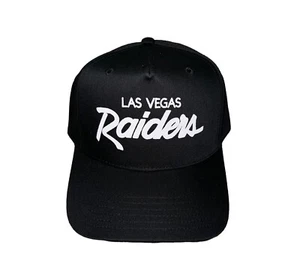 New Las Vegas Los Angeles Raiders Script Retro Vintage Font Snapback Hat Cap - Picture 1 of 4