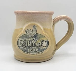 Egg Harbor Café Johns Creek GA Rooster  Drip Glaze Coffee Mug Deneen Pottery  - Picture 1 of 5