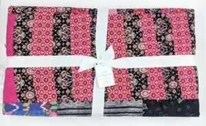 POTTERY BARN ~ PAULINE BOYD PATCHWORK APPLE BLOSSOM QUILT ~ 57” X 72” ~