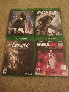 Xbox One 4 Game Lot (Watchdogs, Fallout 4, Destiny, NBA 2k16)