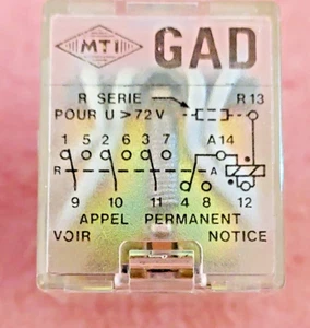1pcs Relay TEC GAD R Serie R 13 24VDC - Imagen 1 de 3