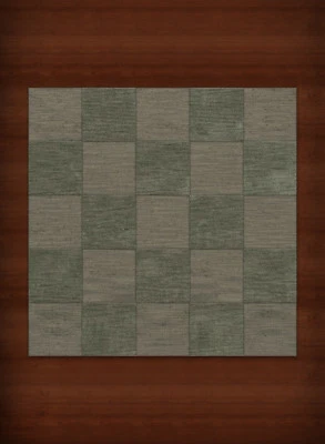 Green Transitional Hand Hooked Checkered Squares Grid Area Rug Checked DV15 - Image 1 of 2