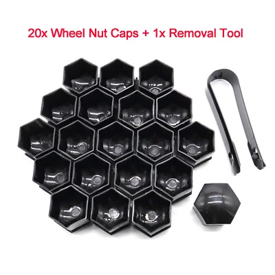 For Tesla Model 3 S X Y Lug Nut Cover Kit Car Wheel Center Hub Caps Gloss Black - Image 1 of 4