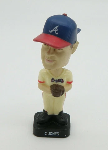 Chipper Jones #10 Atlanta Braves Mini Bobblehead MLB Fotoball 2002 Used Cover