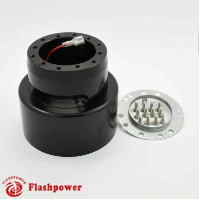 6 Bolt Steering Wheel Hub Adapter Tilt Telescopic GM Oldsmobile Cadillac Black - Image 1 of 4