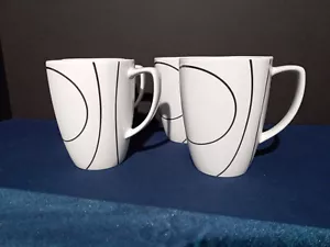 Corelle Coordinates Simple Lines Coffee Cups set of 4 Tea Cups - Picture 1 of 5