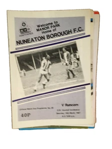 NUNEATON BOROUGH V RUNCORN - GM VAUXHALL CONFERENCE - 14.3.1987 - Bild 1 von 1