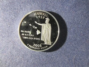 2008-S HAWAII Silver Quarter DEEP CAMEO MIRROR PROOF Upper Grading Range - Picture 1 of 3