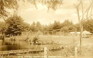LAKE VANARE TOURIST CAMP, RPPC, LUZERNE, NEW YORK, VINTAGE POSTCARD - Picture 1 of 2