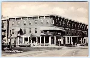 Cartolina d'epoca anni 30-40 HOTEL PUTNAM BENNINGTON VERMONT FARMACIA - Foto 1 di 2