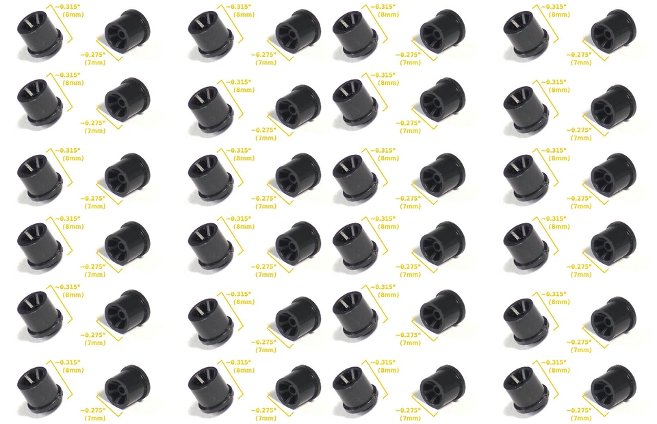 Ruedas traseras de coche ranura HO 48 piezas BTO recién hechas Aurora AFX Magnatraction 8719 NEGRAS Foto 1 de 1