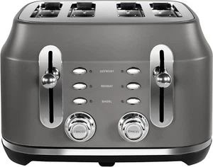 Rangemaster RMCL4S201GY Tostapane classico 4 fette *LEGGERMENTE USATO* - Foto 1 di 9