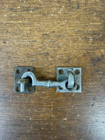Victorian Solid Brass Door Latch Lock Hook Catch Old Gate Pivoting Hook Cover
