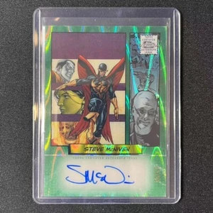 ๐ฎ2024 TOPPS CHROME MARVEL GREEN REFRACTOR AUTO /99 STEVE McNIVEN - Picture 1 of 1