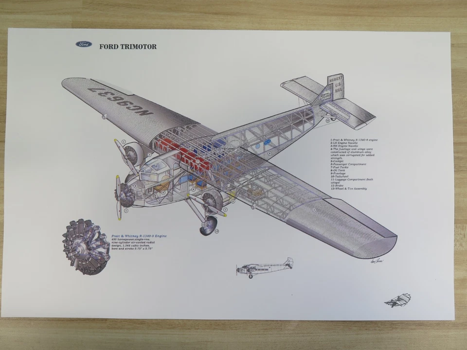 Ford Tri-Motor Diagraim - Image 1 of 1
