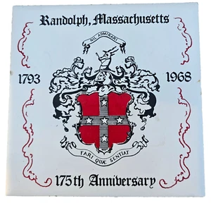 Remache de azulejos Randolph 1968 175 aniversario Mass - 6"X6" - envío gratuito a Estados Unidos - Imagen 1 de 2
