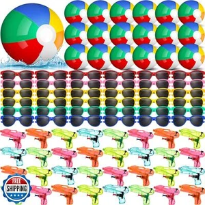 Seematn 108 Pcs Pool Beach Party Favors Bulk - Include Neon Sunglasses Colorf - Picture 1 of 5