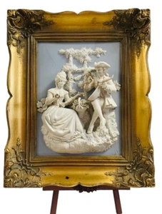 Vintage Porcelain Wall Art From The Castle Park Of Sanosucci Mandolin - Picture 1 of 8