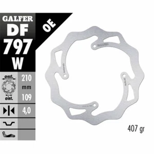 Disco de freno trasero Galfer Husqvarna TC 85 2014-22 - diseño de onda fija motocross 797 - Imagen 1 de 2