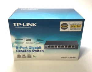 TP-LINK #TL-SG108 - 8-PORT GIGABIT DESKTOP SWITCH - NEW OPEN BOX - Picture 1 of 3
