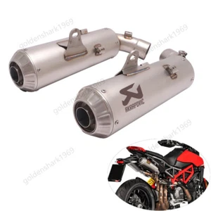 Puntas de escape izquierda derecha silenciador tubo deslizamiento para Ducati Hypermotard 950 2019-2023 - Imagen 1 de 6