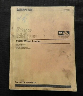 CATERPILLAR 972G WHEEL LOADER TRACTOR PARTS CATALOG MANUAL SER. #7LS1 & UP - Image 1 of 4