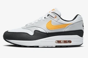 NIKE AIR MAX 1 WHITE GOLD BLACK SIZE MENS US9-13 FORCE 1 DUNK LOW 90 95 TN TUNED - Picture 1 of 8
