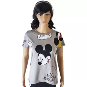 Neu mit Etikett Mickey Minnie Mouse Disney Authentic DAMEN SCHWARZES KURZÄRMELIGES T-SHIRT XS S - Bild 1 von 5