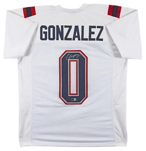 Christian Gonzalez Authentic Signed White Pro Style Jersey BAS Witnessed 2 - Picture 1 of 3