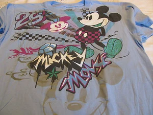 Disney Mickey Mouse TEE Blue Large 28 Celebration Shirt - Picture 1 of 2